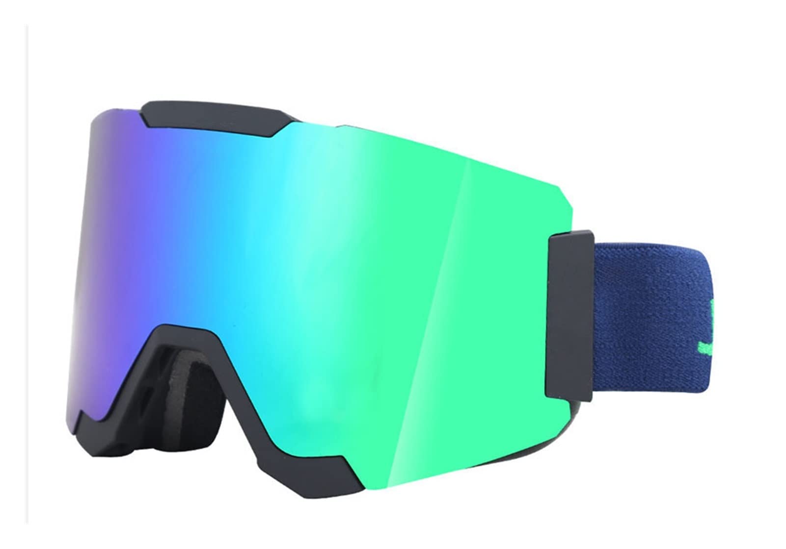 QINQIN Lunettes de Ski Convient aux Lunettes de Ski de Haute définition magnétique HEURPHIQUE Goggles de motoneige à la motoneige en Plein air Sports Patinage Ski Verres de Ski (Color : Blue)