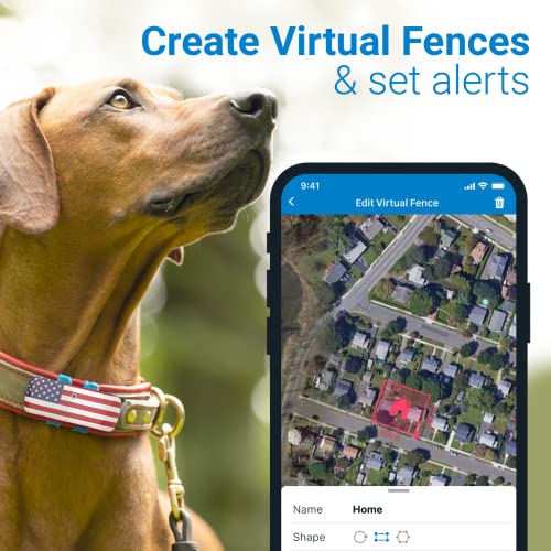 Tractive Gps Pet Tracker For Dogs - Waterproof, Gps Location & Smart Activity Tracker, Unlimited Range, Works With Any Collar (White With Us Flag Cover) #TOP3