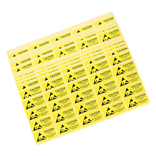 ANDRESLAD 500 piezas Etiquetas Adhesivas Antiestáticas Unidades Pegatinas de Advertencia Electrostática para Seguridad Dispositivos Electrónicos Duraderas Fuerte Adhesión para Precaución