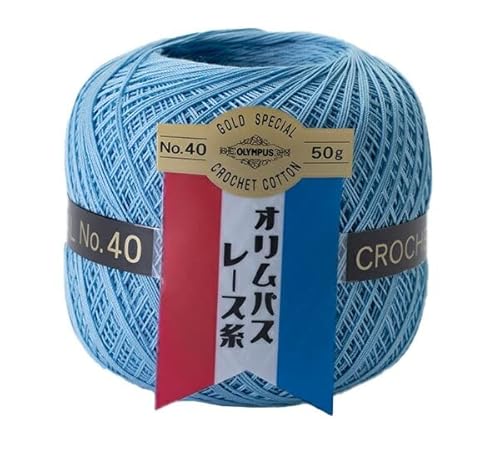 オリムパス製絲 金票 レース糸 #40 Col.364 水色系 50g 約445m
