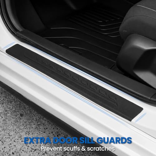 Image of Floor Mats for Honda Civic 2022-2026, with Cargo Mat | Only Sedan & Gas, Full Protection Mat Set with Cargo Liner, All Weather TPE, Non Slip & Odorless, 11th Gen Civic Accessories