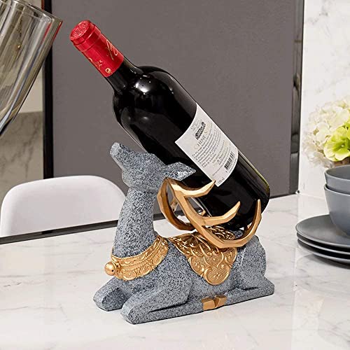 Creative deer wine rack bleu, idée cadeau idéale pour amateur de vin