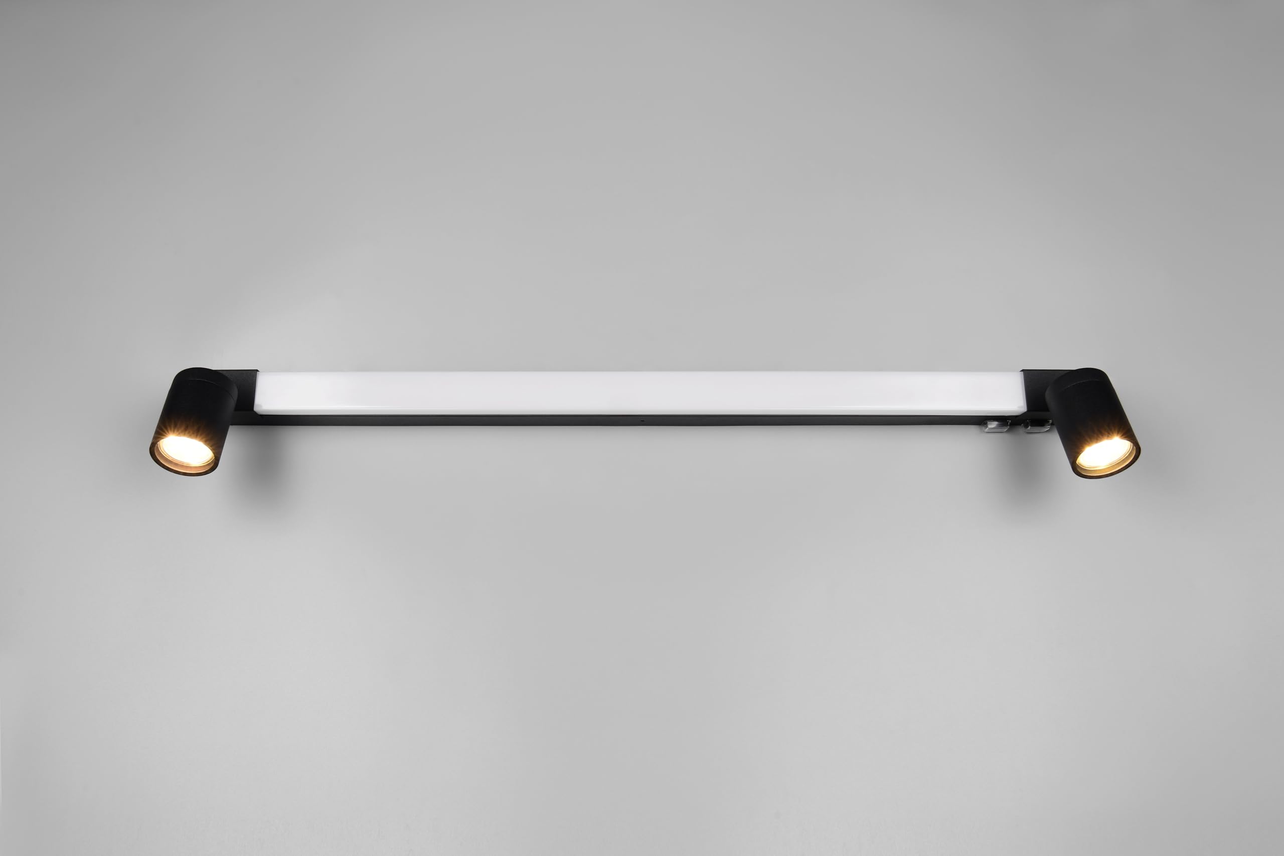 Trio Leuchten LED Badezimmer Wandleuchte Enrico 281479332, Metall Schwarz matt, 9 Watt LED, exkl. 2x GU10, Lichtfarbe einstellbar