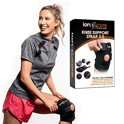 Inocore Rodillera Rotuliana Gimnasio Entrenamiento en el Hogar | Rodillera Deportiva para el Menisco y Ligamento con Estabilizadores Laterales y 3 Correas Ajustables Acolchadas | Para Articulaciones