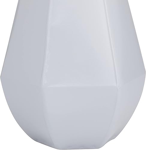 Miniatura 6 de CosmoLiving by Cosmopolitan Jarrón geométrico de metal, juego de 2 12 pulgadas, 10 pulgadas de alto, blanco