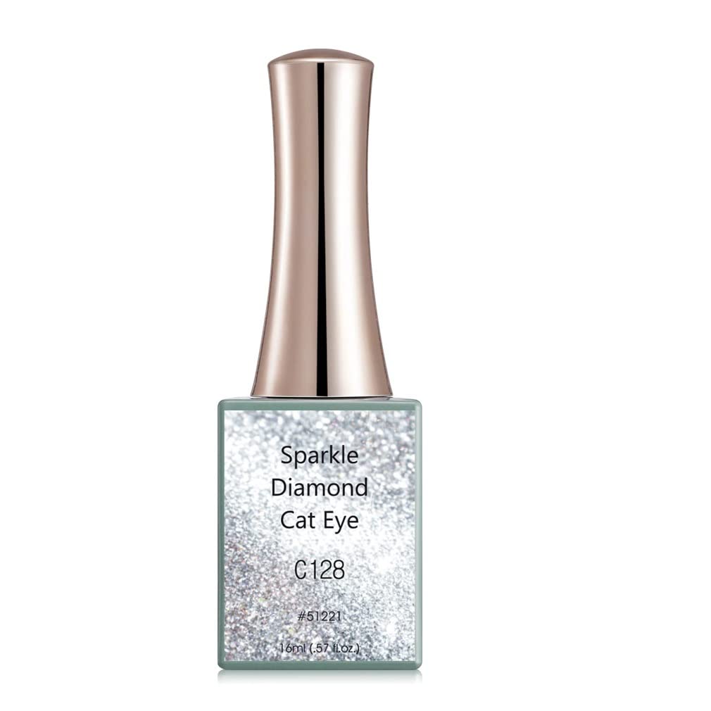 CANNI 16ml Gel nail polish shining color gel sparkle diamond cat eye gel UV&LED soak off (C128)-image-8