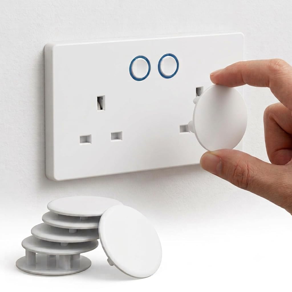 Michie - 12 Pack Plug Socket Cover - Child Baby Plug Socket Cover for UK sockets