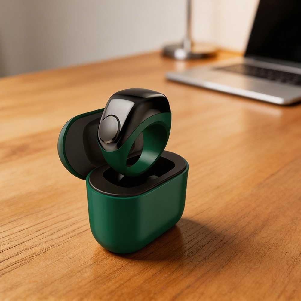 Smart Ring Counter con grado di impermeabilità IP67 e tre supporti sostituibili per monitoraggio fitness e promemoria di preghiera in grigio (verde)