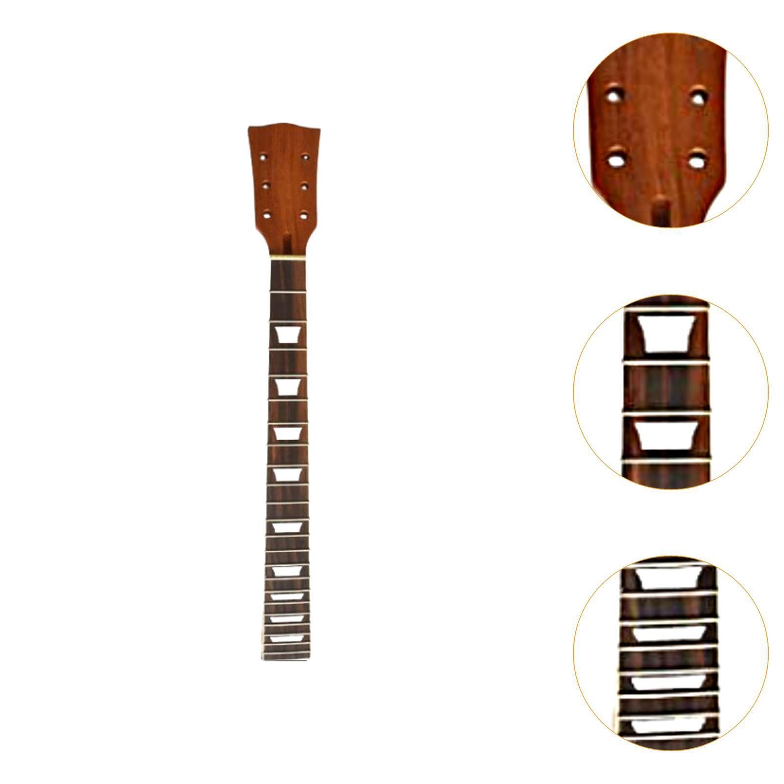 Tastiera in palissandro per chitarra elettrica, manico in legno di ricambio appositamente progettato per chitarra elettrica, 22 tasti, parte legno per