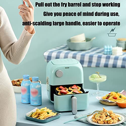 Air Fryer 2 QT Compact Oilless Small Oven Dishwasher-Safe Exclusive Recipes Tempered Glass Display Nonstick Basket Quiet Fit for 2-4 People - Image 3