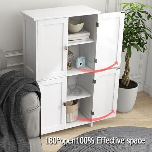 TaoHFE White Bathroom Storage Cabinet - 5% Off