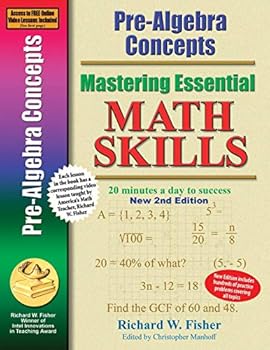 Mastering Essential Math Skills PRE-ALGEBRA CONCEPTS....INCLUDING AMERICA'S MATH TEACHER DVD WITH OVER 6 HOURS OF LESSONS!