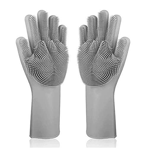 SUPERNIC 1 Pair Silicone Cleaning Brush Scrubber Gloves for Dishes, Car and Pet, Dish wash (Random Colour) (B08H7RTFHR) Amazon Price History, Amazon Price Tracker
