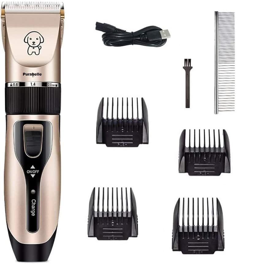 Purabelle Dog Clippers, 2-Speed Professional Rechargeable Cordless Cat Shaver and Low Noise Water Proof Electric Dog Trimmer Pet Grooming Kit Animal Hair Clippers Tool with Scissors Combs (B0CH55B2WM) Amazon Price History, Amazon Price Tracker