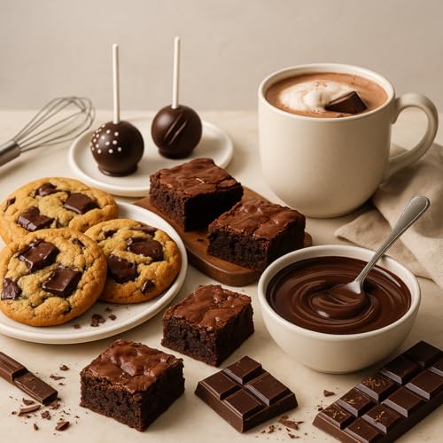 Image of The Select Aisle's Dark Chocolate Compound Slab - 500g [Rich Dark Chocolate Bar | Choco Slab for Baking, Frosting, Chocolate Making, Ice Creams, Desserts | Choco Slab for Cake Decoration]