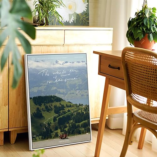 Image of 12x12 Canvas Floating Frame,0.9 inch Deep Canvas Frame,White | HUACANVAS Canvas Floater Frame for Prints,Floater Frame for Canvas Painting,Floating Frames for Wall Decor(12 inchx12 inch,White)