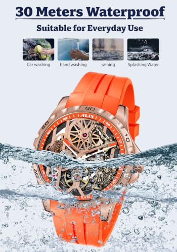 Image of ALIX AL2925T Men's Chronograph Sport Watch Stainless Steel Case with Silicone Band