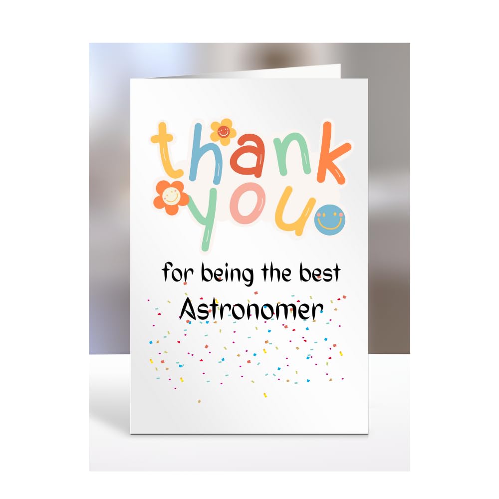 Thank you card for Astronomer, men, women, him, her, colleague, boss, manager, supervisor, friend, gifts, presents for christmas, A5-212a_51 โ image 1