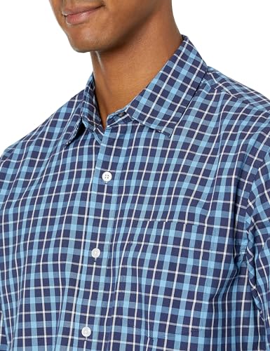 Image of Amazon Essentials Men's Regular-Fit Long-Sleeve Casual Poplin Shirt, Button Front, Business Casual, Collared
