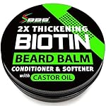 2X Thickening BIOTIN Beard Balm For Men & Mustache Wax for Beard Growth • Organic Beard Conditioner for Men & Beard Softener for Men • Beard Moisturizer for Men • Castor Oil Beard Wax for Men • USA