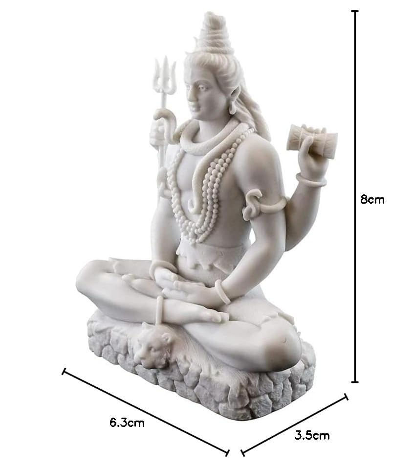 Estatua de Shiva en Pose Padmasana 3.4 pulgadas miniatura 2