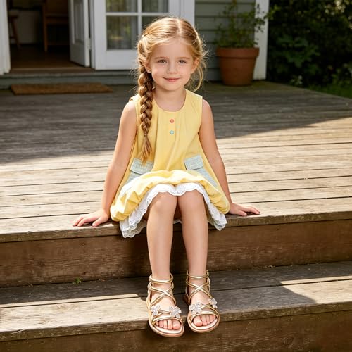 Image of Kiderence Toddler Flower Girl Sandals Open Toe Dress Shoes Wedding Party