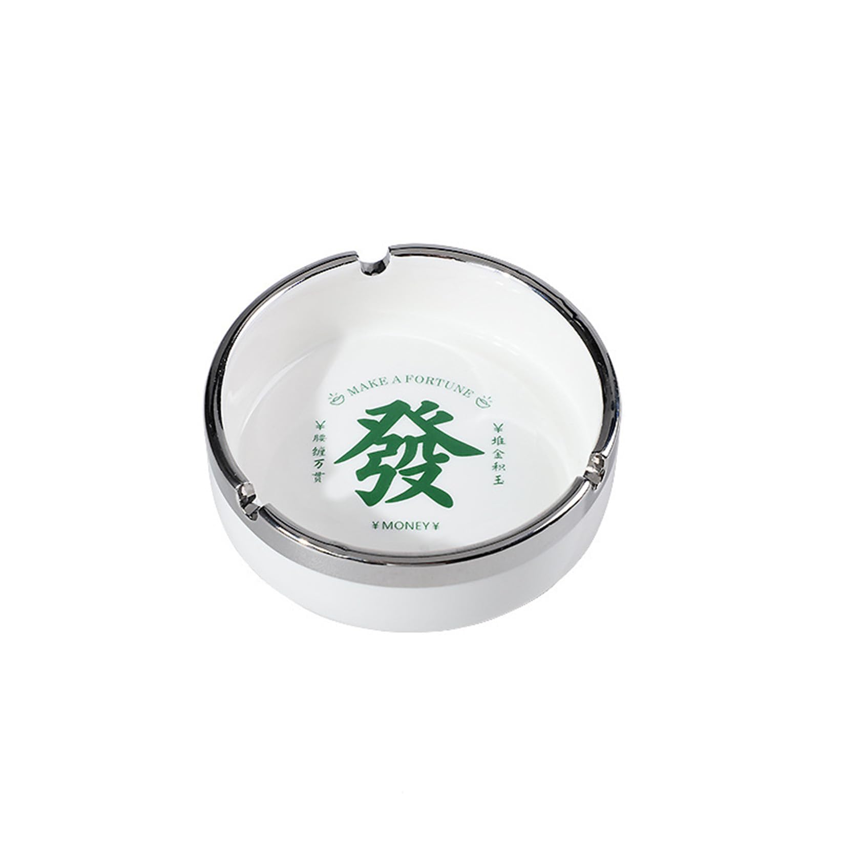 Ashtray Ceramic 2 Pieces Chinese Minimalism Cigarette for Men and Women,Outdoors and Indoors Ash Tray