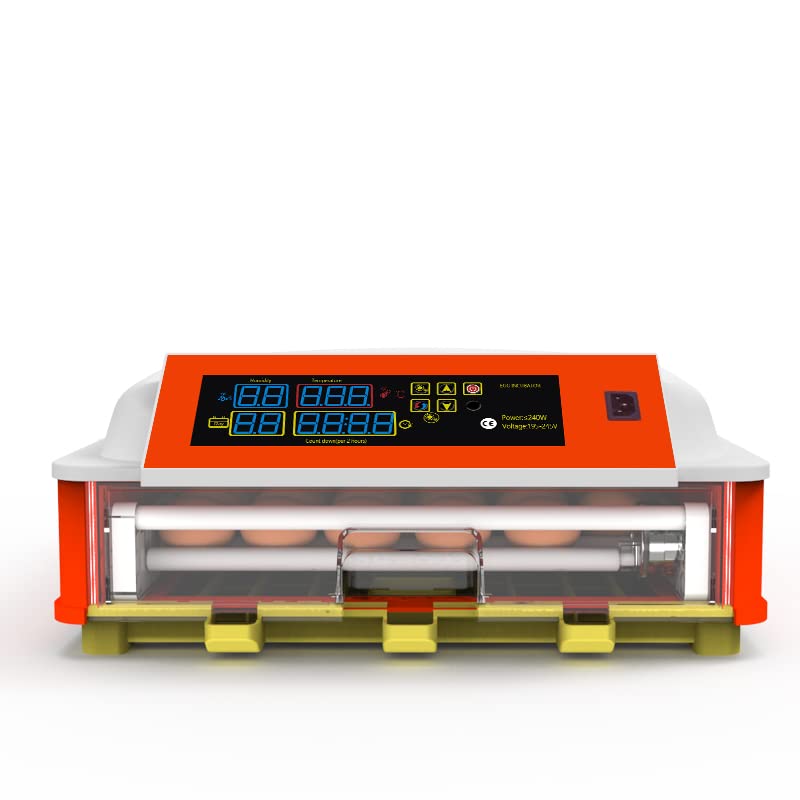 Campo24 Motorbrüter – Für Bis Zu 70 Hühnereier, Halbautomatische Wendung, Digitale Temperaturanzeige, 37,7°C