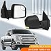 MITZONE F150 Passenger Side Mirror compatible with 2015-2020 Ford F-150 with Blind Spot Glass Power Turn Signal Light Power Heated 6-Pin, Textured Black, Right Side