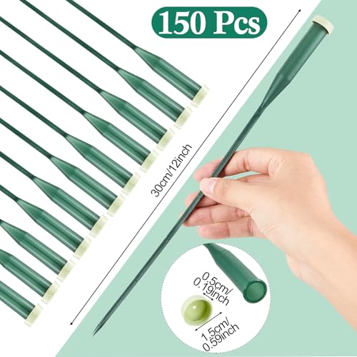 Image of Tessco for you 150 Pcs Floral Water Tubes 12 Inch Green Floral Tubes