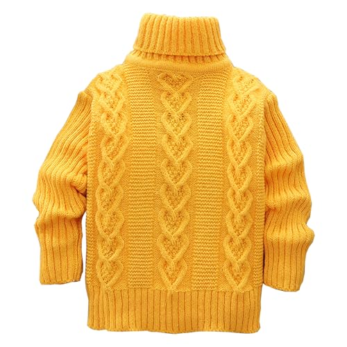 Baby Boys Turtleneck Knit Sweaters Soft Warm High Collar Pullover Sweater Size 1-8T