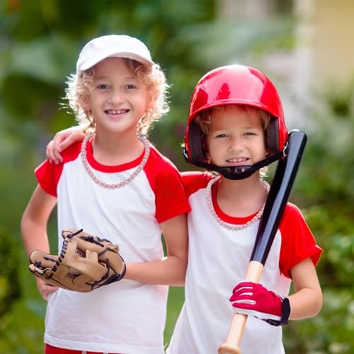 Baseball Ice Necklace - Baseball Beaded Necklace - Bling Baseball Necklace - Athlete Inspired Rhinestone Necklace Accessories Gift for Men2