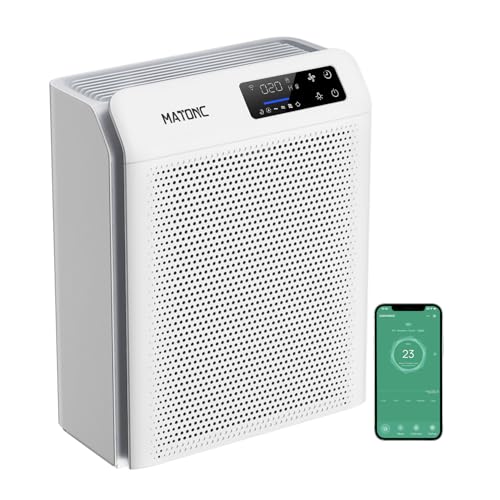 Air Purifier for Home Large Room Up to 3500 Ft², Smart WiFi App Control Air Cleaner with Air Quality PM2.5 Display, Ultra-Quiet Sleep Mode, Auto Mode, HEPA Air Purifier for Pets Hair Dust Odor Pollen