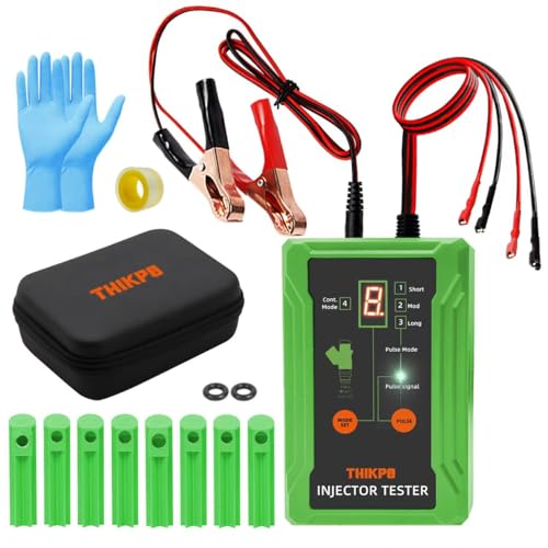 THIKPO Universal Fuel Injector Tester Cleaner Tool Kit, DIY Cleaning Tool with 8 Pulse Modes, 4 Wire...