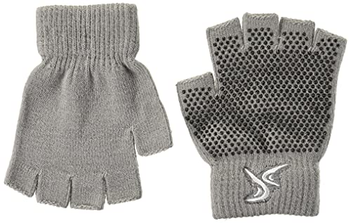 ProsourceFit Grippy Yoga Gloves, One Size Fits All, Non-Slip Fingerless Design in Gre