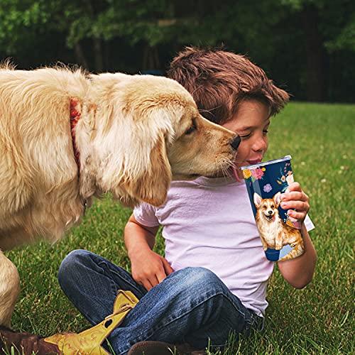 NymphFable Taza de viaje para perro de 20 onzas con pajita y tapa aislada de acero inoxidable de doble pared - Imagen 8