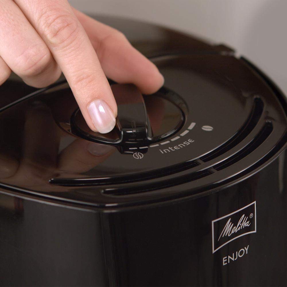 Melitta Enjoy przelewowy ekspres do kawy szklany dzbanek 10 filiżanek czarny