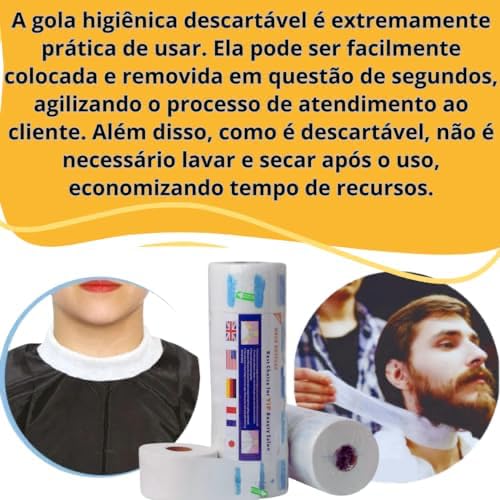 Gola Higiênica Para Pescoço Barbearia 800 unidades