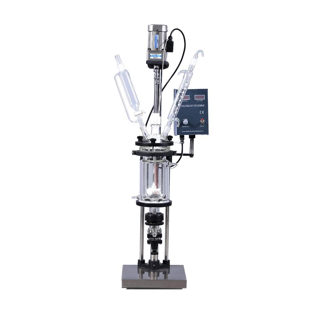 Chemilabor - Reacciones químicas Reacciones Químicas Doble Capa Cylindrical 1L Glass Jacket Type Reactor Chemical Reaction Unit