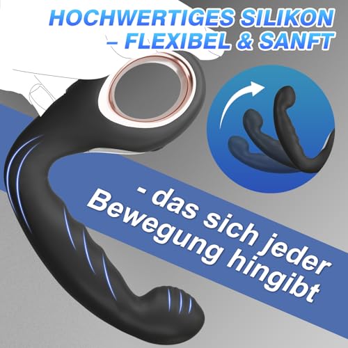 Prostata Stimulation Männer mit 9 Vibrationsmodi & LED-Anzeige, Analvibratoren Für Mann Vibratorensets Für Mann Anal Prostata Vibrator Analplug# Für Männer Mit Vibration, Anal Sexspielzeug für Paare