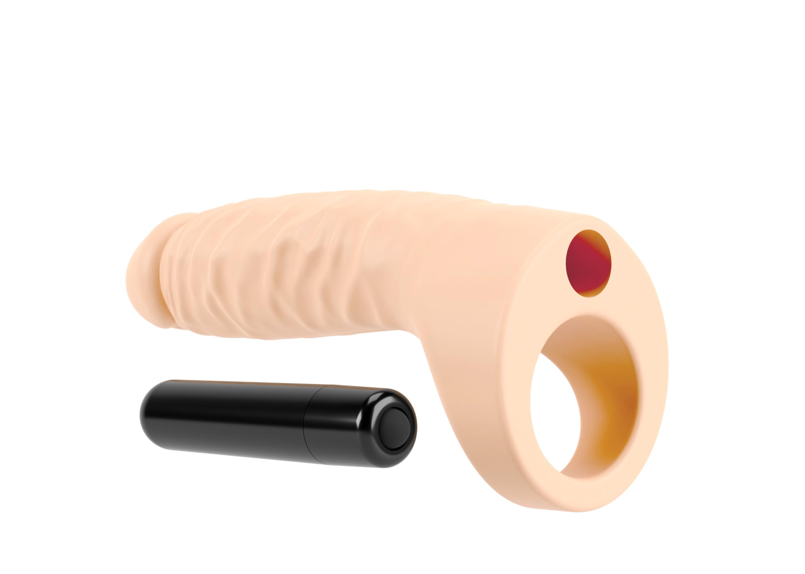 Double Fucker Vibratore Colore Della Pelle Chiaro 18 cm