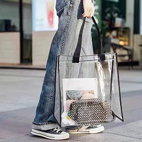 Lakymisy ビニールバック シンプル マチ20cm 透明 ビーチバ