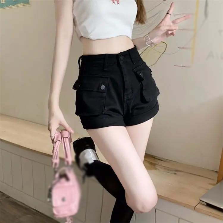 Women's Cargo Shorts Female Short Pants Korean Style Casual