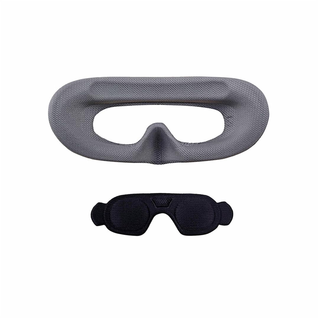 Face Cushion Cover/Lens Protection Cover for DJI Goggles 3,Sponge Foam Pad Face Padding/Lens Cap Flight Glasses Accessories (Grey+ dust Cover)