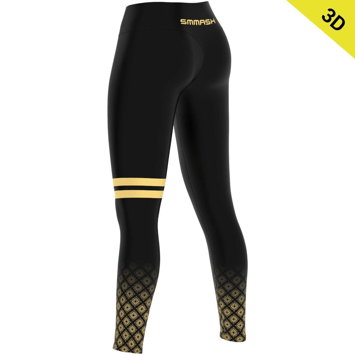 SMMASH Leggins 3D Sportivi Lungo da Donna a Vita Alta | Yoga Pants | Traspirante e Leggero Pantaloni Palestra Donna | Tecnologia DESIGN360 | Eccezionale profondità di Colore
