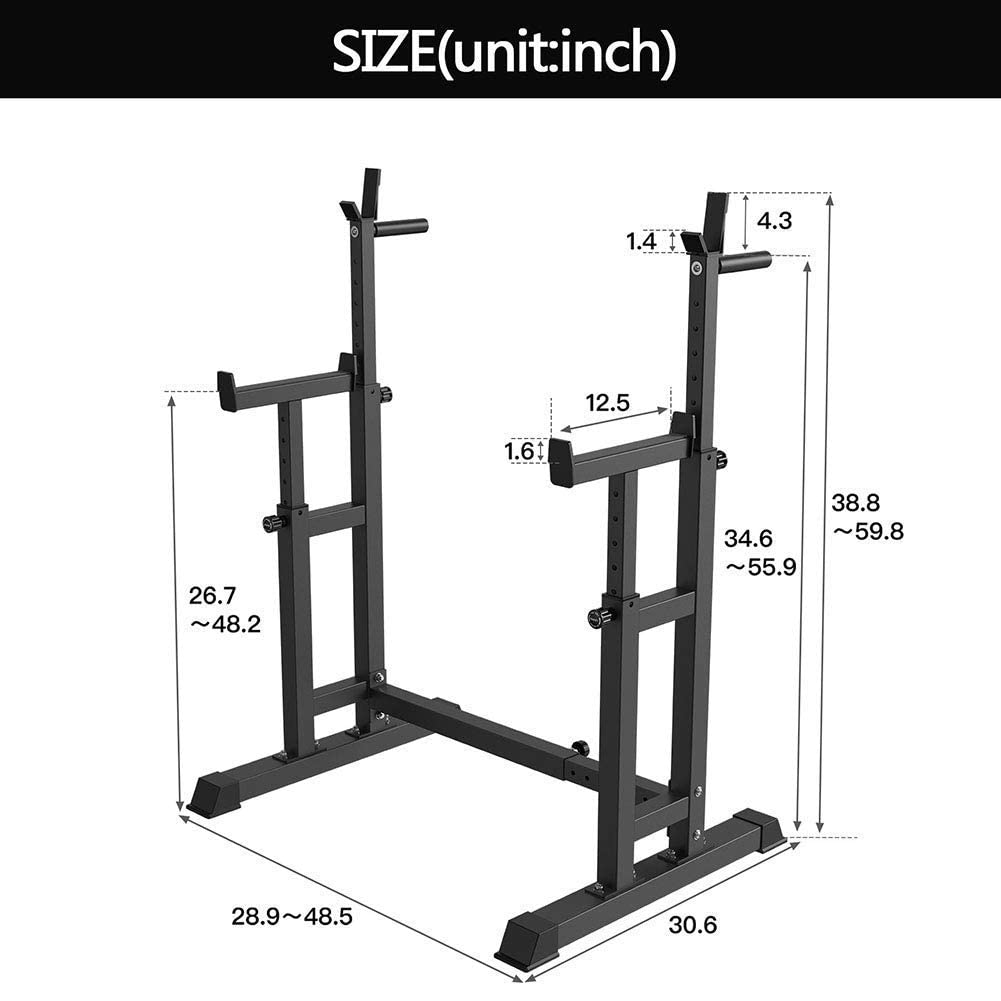 Stojak na sztangę, stojak na sztangę, stojak na hantle do efektywnego treningu mięśni, wielofunkcyjny stojak do domowej siłowni, sprzęt fitness