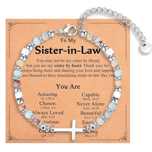Image of Christian Gifts for Women Girls, Religious Cross Bracelet, Birthday Christmas Easter Baptism Confirmation First Communion Valentines Day Graduation Gifts for Her