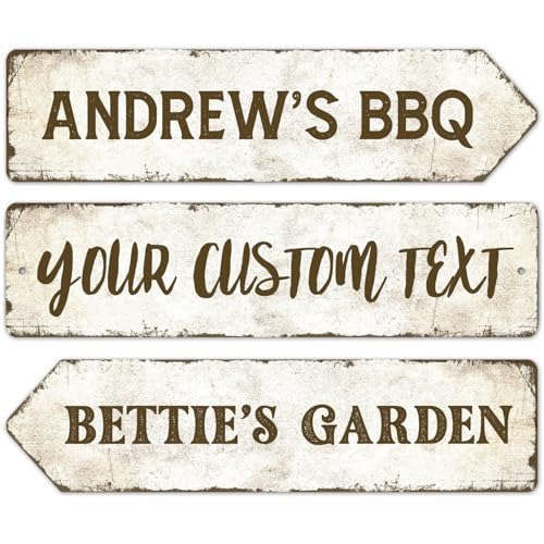 Rustic Custom Sign, Personalized Metal Signs, Gift for Him Men Dad, Man Cave, Indoor and Outdoor Use, 6x24 Inches, ACM, Fade Resistant, Made in The USA