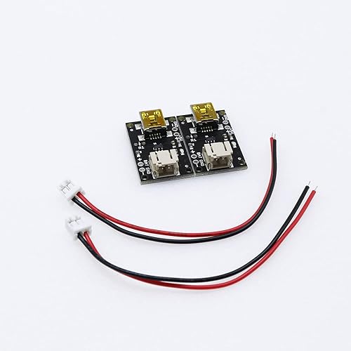 Miniatura 2 de 2 unids Mini USB LiPo Cargador de Batería Junta con Protección de Batería JST Socket con Indicador LED Tasa de Carga Ajustable Automático Apagado