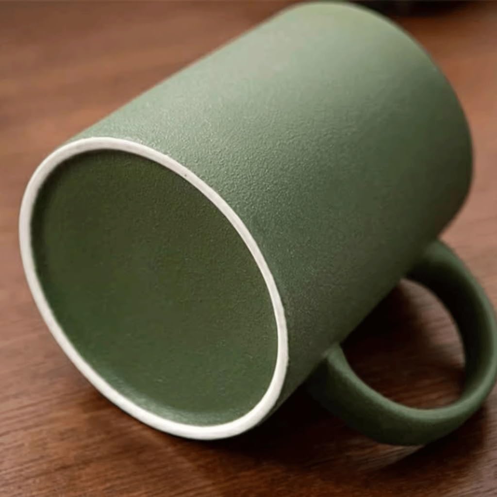 ENGENDER Tazas Cafe Taza Helada, Taza De Café Creativa con Cuchara, Taza De Agua Potable, Gran Capacidad, Oficina Mug Cups(B)